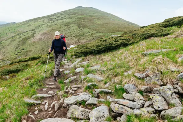 Hill walking in the Irish countryside — outdoor training